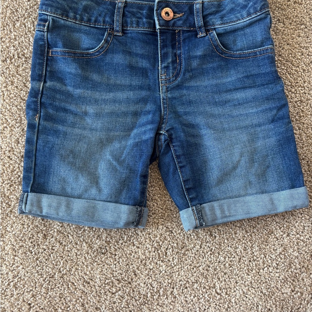George Dark Blue Jean Shorts for kids